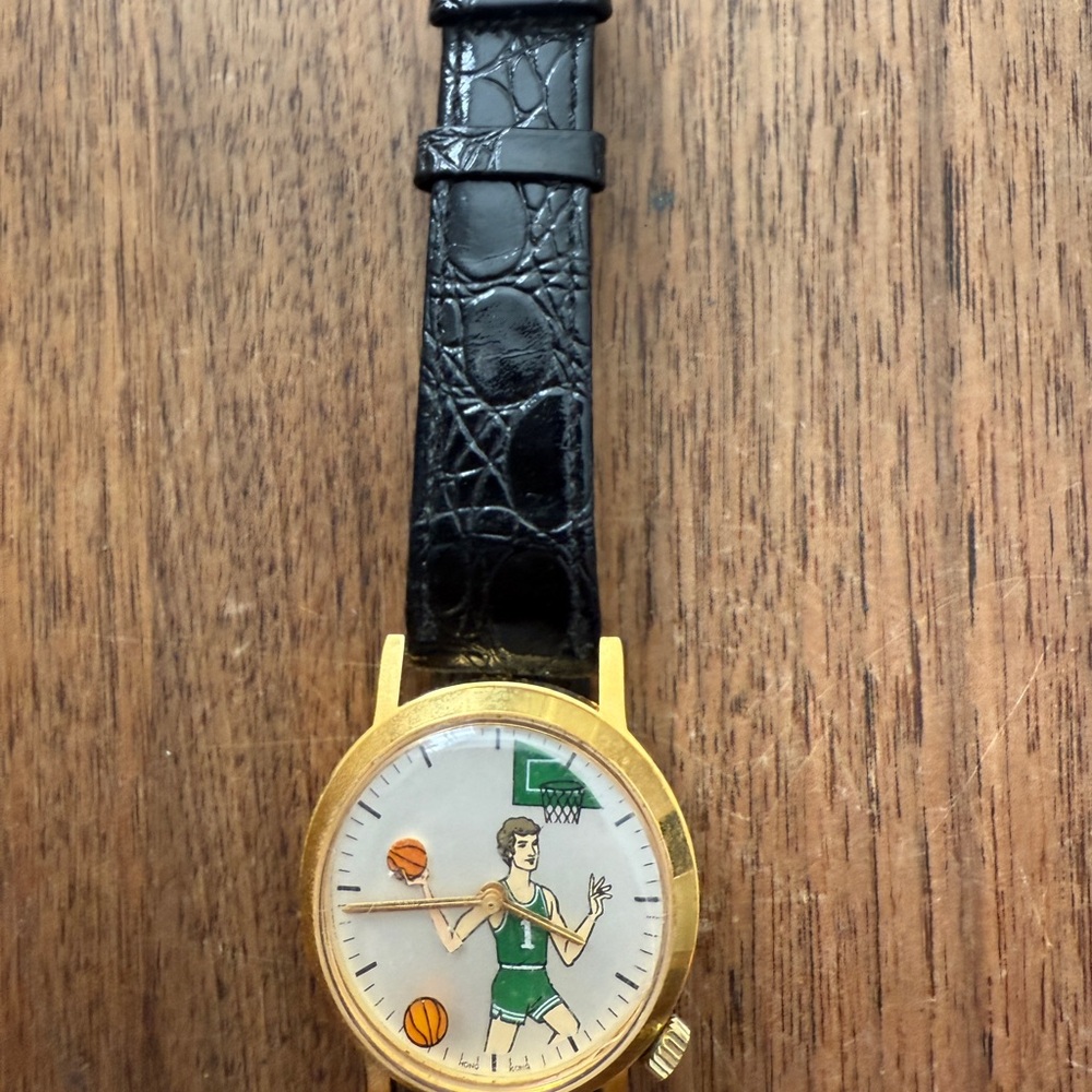 Boston Celtics Larry Bird style Stainless Steel Wristwatch Basketball
